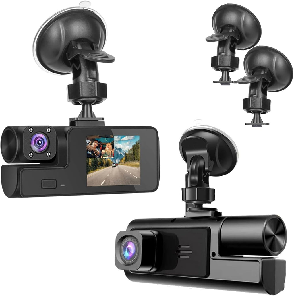 1080P Dual Dash Cam Front and Inside – Night Vision & Loop
