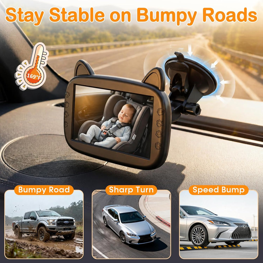 HD 1080P Baby Car Camera – Night Vision & 150° View
